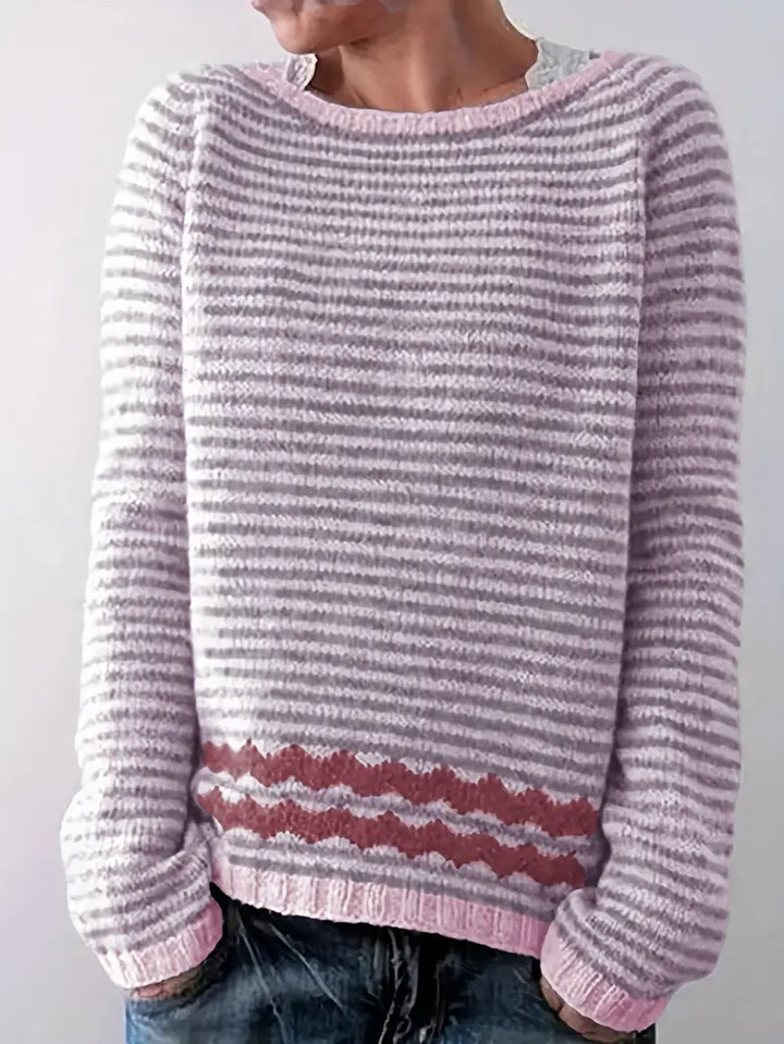 Bella | casual sweater with subtle stripes
