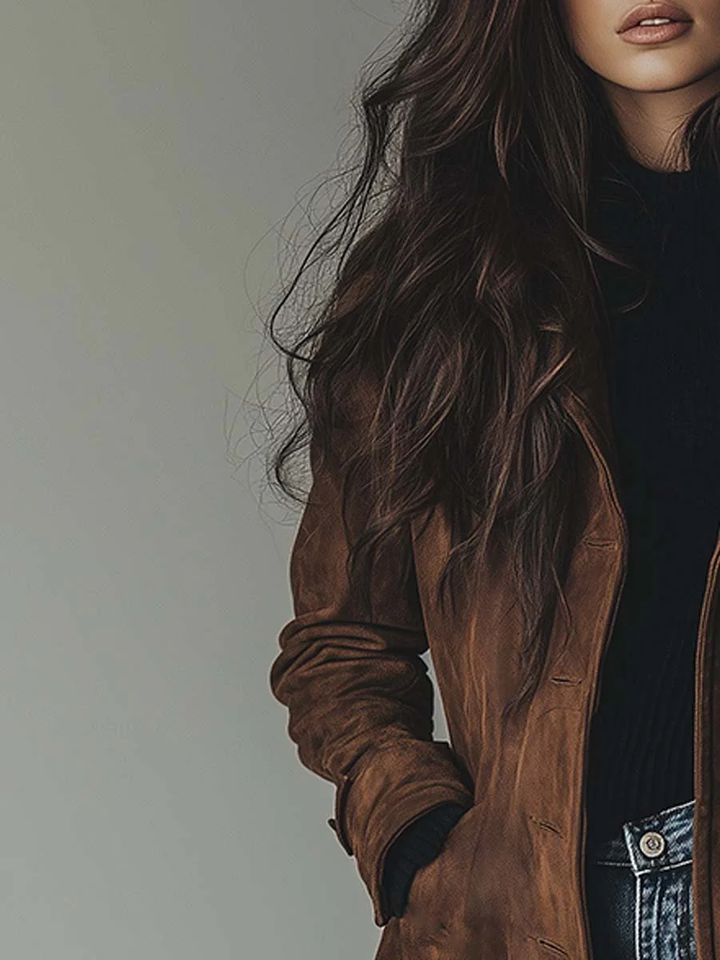 Samantha | Luxury Suede Trench Coat